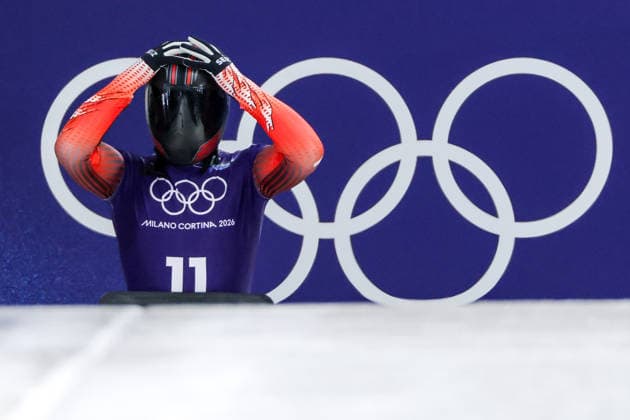 OLYMPICS - Winter Olympic Games, Olympische Spiele, Olympia, OS Milano Cortina 2026 CORTINA D AMPEZZO,ITALY,11.FEB.26 - OLYMPICS, SKELETON - Winter Olympic Games Milano Cortina 2026, men, training. Image shows Samuel Maier (AUT).  GEPAxpictures xMaticxKlansek