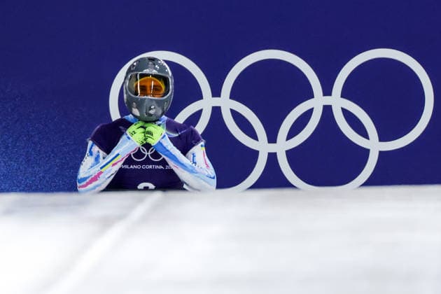 OLYMPICS - Winter Olympic Games, Olympische Spiele, Olympia, OS Milano Cortina 2026 CORTINA D AMPEZZO,ITALY,11.FEB.26 - OLYMPICS, SKELETON - Winter Olympic Games Milano Cortina 2026, men, training. Image shows Vladyslav Heraskevych (UKR).  GEPAxpictures xMaticxKlansek
