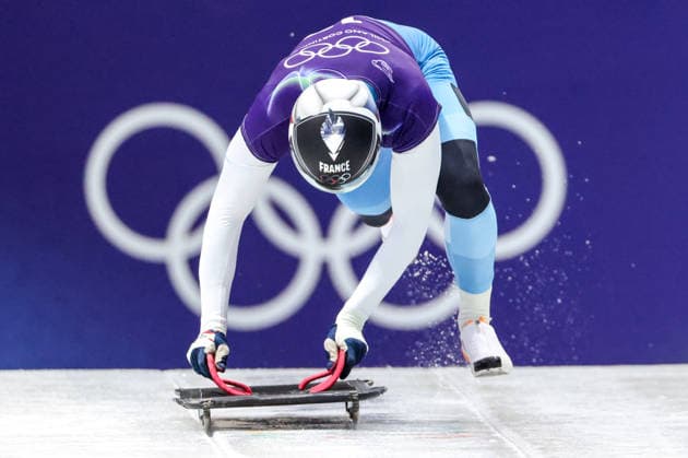 OLYMPICS - Winter Olympic Games, Olympische Spiele, Olympia, OS Milano Cortina 2026 CORTINA D AMPEZZO,ITALY,11.FEB.26 - OLYMPICS, SKELETON - Winter Olympic Games Milano Cortina 2026, men, training. Image shows Lucas Defayet (FRA).  GEPAxpictures xMaticxKlansek
