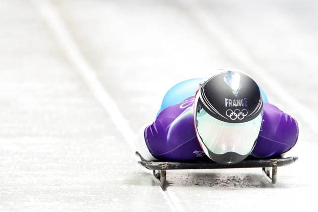 OLYMPICS - Winter Olympic Games, Olympische Spiele, Olympia, OS Milano Cortina 2026 CORTINA D AMPEZZO,ITALY,11.FEB.26 - OLYMPICS, SKELETON - Winter Olympic Games Milano Cortina 2026, men, training. Image shows Lucas Defayet (FRA).  GEPAxpictures xMaticxKlansek