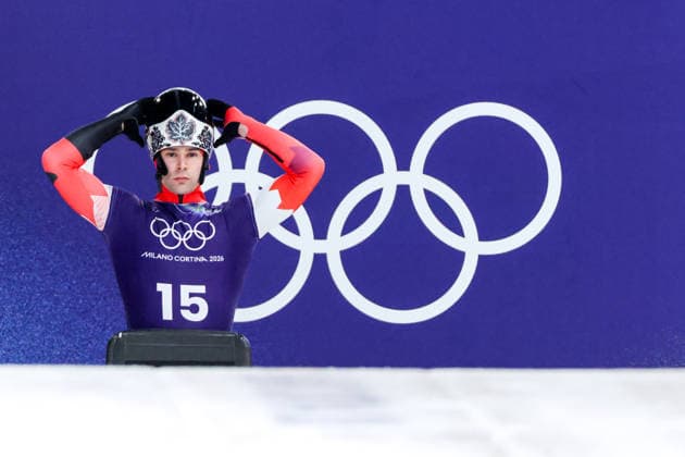 OLYMPICS - Winter Olympic Games, Olympische Spiele, Olympia, OS Milano Cortina 2026 CORTINA D AMPEZZO,ITALY,11.FEB.26 - OLYMPICS, SKELETON - Winter Olympic Games Milano Cortina 2026, men, training. Image shows Josip Brusic (CRO).  GEPAxpictures xMaticxKlansek