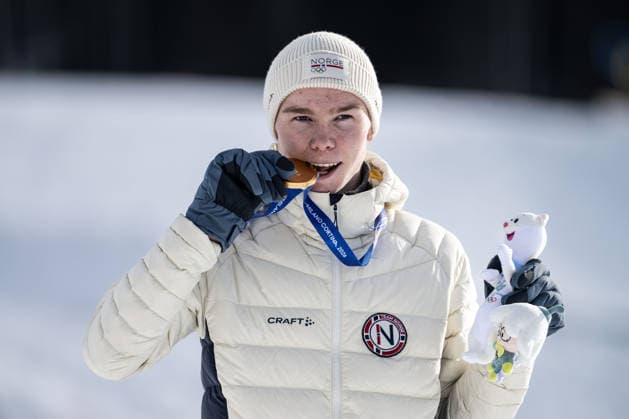 Jens Luraas Oftebro ( Norwegen ) mit Goldmedaille, Nordic Combined Individual Men, Milano Cortina 2026 Olympic Games, Olympische Spiele, Olympia, OS 11-02-2026 *** Jens Luraas Oftebro Norway with gold medal, Nordic Combined Individual Men, Milano Cortina 2026 Olympic Games 11 02 2026 Copyright: HMBxMedia MarcxNiemeyer