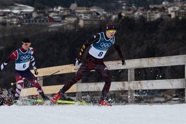 Vinzenz Geiger ( Deutschland ), Nordic Combined Individual Men, Milano Cortina 2026 Olympic Games, Olympische Spiele, Olympia, OS 11-02-2026 *** Vinzenz Geiger Germany , Nordic Combined Individual Men, Milano Cortina 2026 Olympic Games 11 02 2026 Copyright: HMBxMedia MarcxNiemeyer