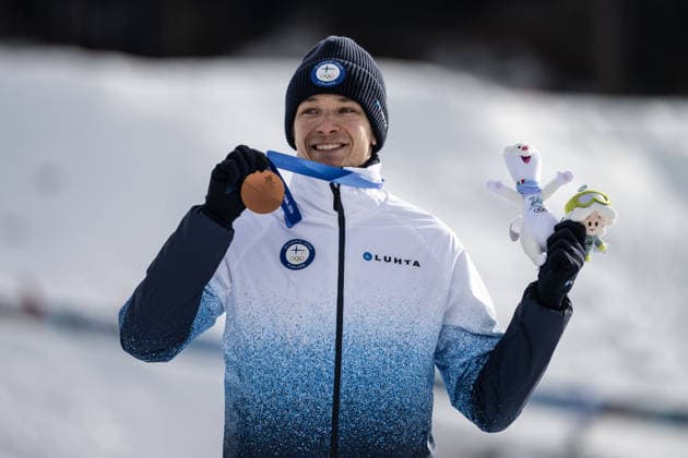 Eero Hirvonen ( Finnland ), Nordic Combined Individual Men, Milano Cortina 2026 Olympic Games, Olympische Spiele, Olympia, OS 11-02-2026 *** Eero Hirvonen Finland , Nordic Combined Individual Men, Milano Cortina 2026 Olympic Games 11 02 2026 Copyright: HMBxMedia MarcxNiemeyer