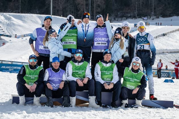 Eero Hirvonen ( Finnland ) Teamfoto, Nordic Combined Individual Men, Milano Cortina 2026 Olympic Games, Olympische Spiele, Olympia, OS 11-02-2026 *** Eero Hirvonen Finland team photo, Nordic Combined Individual Men, Milano Cortina 2026 Olympic Games 11 02 2026 Copyright: HMBxMedia MarcxNiemeyer