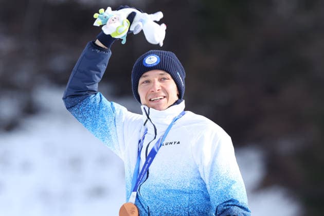 HIRVONEN Eero (FIN), FEBRUARY 11, 2026 - Nordic Combined : Individual NH 10km Medal ceremony during the Milano Cortina 2026 Olympic Winter games, Winterspiele,Spiele, Summer games at Tesero Cross-Country Skiing Stadium in Tesero, Italy. Noxthirdxpartyxsales  aflo_319357161