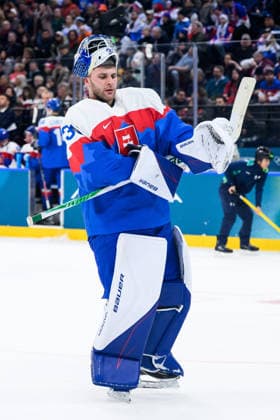 260211 Samuel Hlavaj of Slovakia in the men s Ice hockey, Eishockey game between Slovakia and Finland during day 5 of the 2026 Winter Olympics on February 11, 2026 in Milan. Photo: Carl Sandin BILDBYRAN kod CS CS0869 ishockey ice hockey Olympic Games, Olympische Spiele, Olympia, OS olympics winter olympics os ol olympiska spel vinter-os olympiske leker milano cortina 2026 milan cortina 2026 milano cortina 2026 olympic games milano cortina 2026 winter olympic games milano cortina-os milano cortina-ol vinter-ol 5 bbeng slovakia slovakien finland *** 260211 Samuel Hlavaj of Slovakia in the men s ice hockey game between Slovakia and Finland during day 5 of the 2026 Winter Olympics on February 11, 2026 in Milan Photo Carl Sandin BILDBYRAN kod CS CS0869 ishockey ice hockey olympic games olympics winter olympics os ol olympiska spel vinter os olympiske leker milano cortina 2026 milan cortina 2026 milano cortina 2026 olympic games milano cortina 2026 winter olympic games milano cortina os milano cortina ol vinter ol 5 bbeng slovakia slovakien finland  Copyright: CARLxSANDIN BB260211CS057