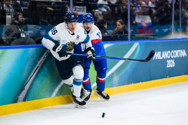 260211 Mikko Rantanen of Finland and Milos Kelemen of Slovakia in the men s Ice hockey, Eishockey game between Slovakia and Finland during day 5 of the 2026 Winter Olympics on February 11, 2026 in Milan. Photo: Carl Sandin BILDBYRAN kod CS CS0869 ishockey ice hockey Olympic Games, Olympische Spiele, Olympia, OS olympics winter olympics os ol olympiska spel vinter-os olympiske leker milano cortina 2026 milan cortina 2026 milano cortina 2026 olympic games milano cortina 2026 winter olympic games milano cortina-os milano cortina-ol vinter-ol 5 bbeng slovakia slovakien finland *** 260211 Mikko Rantanen of Finland and Milos Kelemen of Slovakia in the men s ice hockey game between Slovakia and Finland during day 5 of the 2026 Winter Olympics on February 11, 2026 in Milan Photo Carl Sandin BILDBYRAN kod CS CS0869 ishockey ice hockey olympic games olympics winter olympics os ol olympiska spel vinter os olympiske leker milano cortina 2026 milan cortina 2026 milano cortina 2026 olympic games milano cortina 2026 winter olympic games milano cortina os milano cortina ol vinter ol 5 bbeng slovakia slovakien finland  Copyright: CARLxSANDIN BB260211CS060
