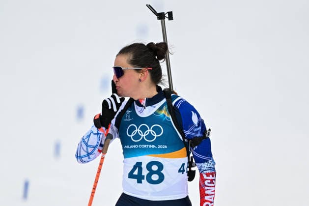 February 11, 2026, Anterselva, Bolzano, Italy: Simon Julia from France during the Winter Olympic Games, Olympische Spiele, Olympia, OS Milano Cortina 2026, in Anterselva Biathlon Arena , on February 11 2026, in Cortina, Italy Anterselva Italy - ZUMAm345 20260211_oly_m345_032 Copyright: xFedericoxManonix