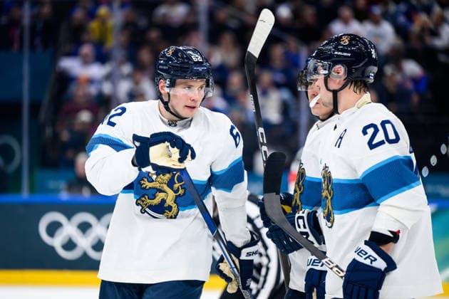 260211 Artturi Lehkonen and Sebastian Aho of Finland in the men s Ice hockey, Eishockey game between Slovakia and Finland during day 5 of the 2026 Winter Olympics on February 11, 2026 in Milan. Photo: Carl Sandin BILDBYRAN kod CS CS0869 ishockey ice hockey Olympic Games, Olympische Spiele, Olympia, OS olympics winter olympics os ol olympiska spel vinter-os olympiske leker milano cortina 2026 milan cortina 2026 milano cortina 2026 olympic games milano cortina 2026 winter olympic games milano cortina-os milano cortina-ol vinter-ol 5 bbeng slovakia slovakien finland *** 260211 Artturi Lehkonen and Sebastian Aho of Finland in the men s ice hockey game between Slovakia and Finland during day 5 of the 2026 Winter Olympics on February 11, 2026 in Milan Photo Carl Sandin BILDBYRAN kod CS CS0869 ishockey ice hockey olympic games olympics winter olympics os ol olympiska spel vinter os olympiske leker milano cortina 2026 milan cortina 2026 milano cortina 2026 olympic games milano cortina 2026 winter olympic games milano cortina os milano cortina ol vinter ol 5 bbeng slovakia slovakien finland  Copyright: CARLxSANDIN BB260211CS087