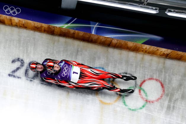 OLYMPICS - Winter Olympic Games, Olympische Spiele, Olympia, OS Milano Cortina 2026 CORTINA D AMPEZZO,ITALY,11.FEB.26 - OLYMPICS, LUGE - Winter Olympic Games Milano Cortina 2026, men, doubles. Image shows Thomas Steu and Wolfgang Kindl (AUT).  GEPAxpictures xMaticxKlansek