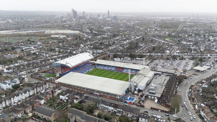 11th February 2026; Selhurst Park, Selhurst, London, England; Premier League Football, Crystal Palace versus Burnley; General aerial stadium view outside Selhurst Park  IanxStephen Content restricted for UK based newspaper