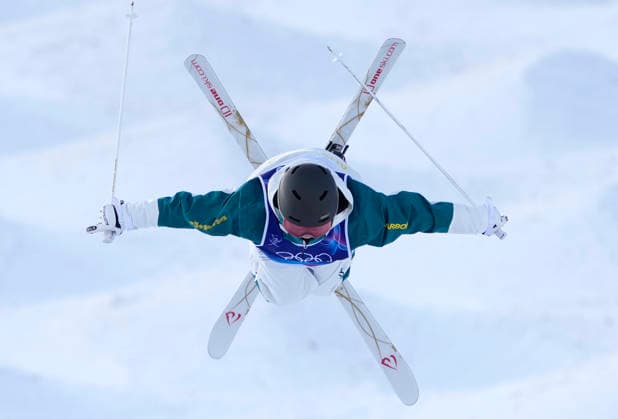 Charlotte Wilson of Australia competes in the Women s Freestyle Skiing Moguls Finals at the Milano Cortina 2026 Winter Olympic Games, Olympische Spiele, Olympia, OS in Livigno, Italy, on Wednesday, February 11, 2026. Elizabeth Lemley of the United States won the gold medal, Jaelin Kauf of the United States won the silver medal and Perrine Laffont of France won the bronze medal.  OLY20260211885 BOBxSTRONG