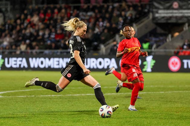 FBL - UEFA Women™s Europa Cup 2025 26 Eintracht Frankfurt - Nordsjaelland during the Women™s Europa Cup match between Eintracht Frankfurt and Nordsaelland at Stadion am Brentanobad in Frankfurt am Main, Germany, February 11, 2026. Copyright: JoaquimxFerreira