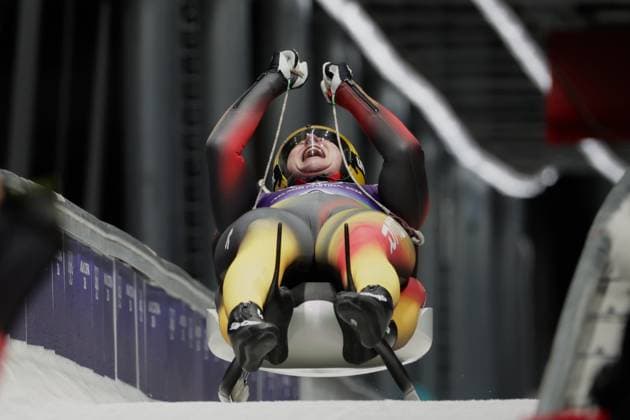 GER Damen Doppelsitzer mit Dajana EITBERGER und Magdalena MATSCHINA (RC Ilmenau SV Bad Feilenbach), 2.Platz, 2nd place. Rodeln Doppelsitzer. Olympische Winterspiele 2026. 11.2.2026, Sliding Center, Cortina, Italien. Quelle Copyright Credit : Oryk HAIST *** GER Womens Doubles with Dajana EITBERGER and Magdalena MATSCHINA RC Ilmenau SV Bad Feilenbach , 2nd place, 2nd place Luge Doubles Olympic Winter Games 2026 11 2 2026, Sliding Center, Cortina, Italy Source Copyright Credit Oryk HAIST xOLY-ROD-LUG05x
