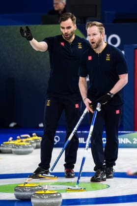 260211 Oskar Eriksson and Niklas Edin of Sweden compete in a men s round robin curling match between Sweden and Italy during day 5 of the 2026 Winter Olympics on February 11, 2026 in Cortina. Photo: Jon Olav Nesvold BILDBYRAN COP 217 JE0117 curling Olympic Games, Olympische Spiele, Olympia, OS olympics winter olympics os ol olympiska spel vinter-os olympiske leker milano cortina 2026 milan cortina 2026 milano cortina 2026 olympic games milano cortina 2026 winter olympic games milano cortina-os milano cortina-ol vinter-ol 5 bbeng *** 260211 Oskar Eriksson and Niklas Edin of Sweden compete in a men s round robin curling match between Sweden and Italy during day 5 of the 2026 Winter Olympics on February 11, 2026 in Cortina Photo Jon Olav Nesvold BILDBYRAN COP 217 JE0117 curling olympic games olympics winter olympics os ol olympiska spel vinter os olympiske leker milano cortina 2026 milan cortina 2026 milano cortina 2026 olympic games milano cortina 2026 winter olympic games milano cortina os milano cortina ol vinter ol 5 bbeng  Copyright: JONxOLAVxNESVOLD BB260211JE049