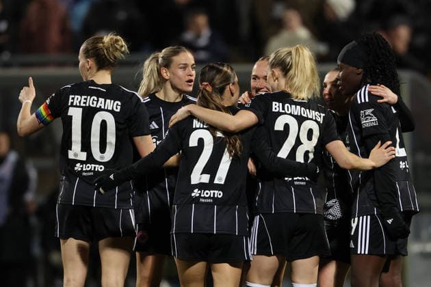 FBL - UEFA Women™s Europa Cup 2025 26 Eintracht Frankfurt - Nordsjaelland Eintracht Frankfurt seen celebrating after scoring goal during the Women™s Europa Cup match between Eintracht Frankfurt and Nordsaelland at Stadion am Brentanobad in Frankfurt am Main, Germany, February 11, 2026. Copyright: JoaquimxFerreira