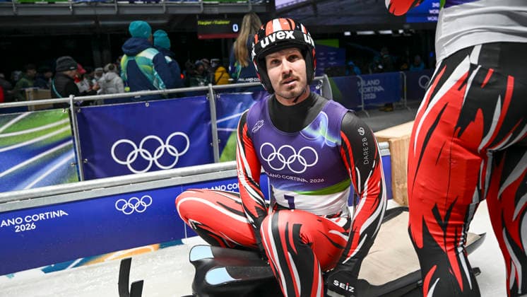 OLYMPICS - Winter Olympic Games, Olympische Spiele, Olympia, OS Milano Cortina 2026 CORTINA D AMPEZZO,ITALY,11.FEB.26 - OLYMPICS, LUGE - Winter Olympic Games Milano Cortina 2026, men, doubles. Image shows Thomas Steu and Wolfgang Kindl (AUT).  GEPAxpictures xAlexanderxSolc