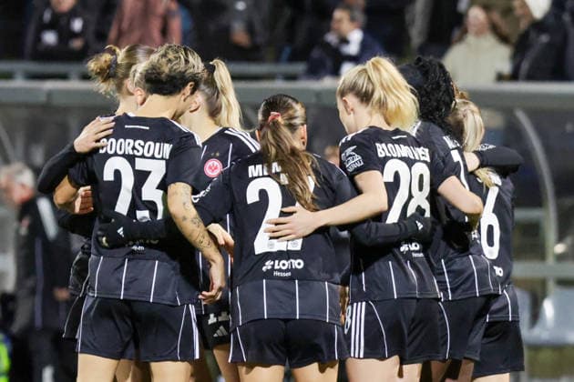 11.02.2026, xgrfx, Fussball UEFA Women s Europa Cup 1 4 Finale, Eintracht Frankfurt - FC Nordsjaelland v.l. Tor, Ereleta Memeti (Eintracht Frankfurt) (DFL DFB REGULATIONS PROHIBIT ANY USE OF PHOTOGRAPHS as IMAGE SEQUENCES and or QUASI-VIDEO) Stadion am Brentanobad