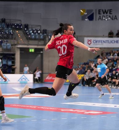 Handball I Frauen I Saison 2025-2026 I 1. HBF I 17. Spieltag I VFL Oldenburg - Thüringer HC I 11.02.2026 Johanna Reichert (29, Thüringer HC) Oldenburg Kleine EWE-Arena Niedersachsen Deutschland Copyright: xLobeca JonasxBoningx