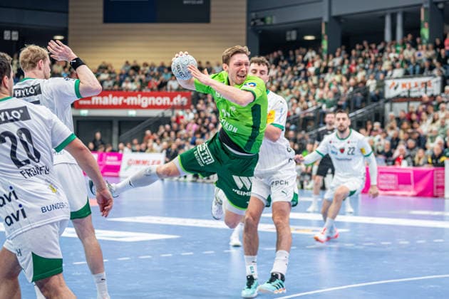 Handball Bundesliga; HSG Wetzlar - Füchse Berlin, 11.02.26 Justin Müller (HSG Wetzlar, 25), . Handball Bundesliga; HSG Wetzlar - Füchse Berlin: Wetzlar, 11.02.26 Copyright: xBEAUTIFULxSPORTS Roeczeyx
