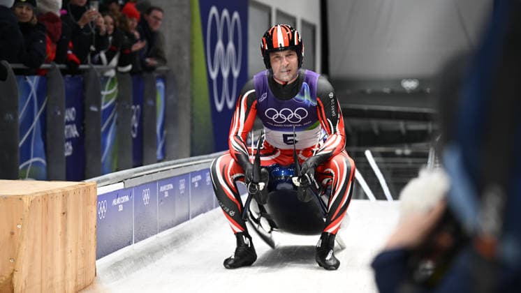 OLYMPICS - Winter Olympic Games, Olympische Spiele, Olympia, OS Milano Cortina 2026 CORTINA D AMPEZZO,ITALY,11.FEB.26 - OLYMPICS, LUGE - Winter Olympic Games Milano Cortina 2026, men, doubles. Image shows Juri Thomas Gatt and Riccaardo Martin Schoepf (AUT).  GEPAxpictures xAlexanderxSolc