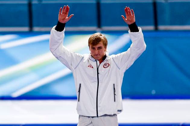 winner Jordan Stolz of United States of America looks on during the medal ceremony after Men 1000m, Milano Cortina 2026 Winter Olympics: Day 5, Speed skating, Eisschnelllauf - Milano Cortina 2026 Winter Olympics: Day 5, Milano Speed Skating Stadium, February 11, 2026, Milan, Italy.