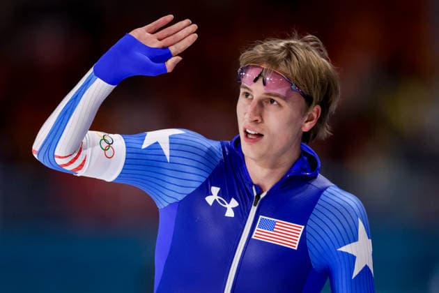 2026-02-11 Speed skating, Eisschnelllauf - Milano Cortina 2026 Winter Olympics - Day 5 MILAN, ITALY - FEBRUARY 11: Jordan Stolz of United States of America reacts after in a training session during Day 5 of Speed Skating - Milano Cortina 2026 Winter Olympics at Milano Speed Skating Stadium on February 11, 2026 in Milan, Italy. (Photo by Joris Verwijst BSR Agency) Milan Italy Content not available for redistribution in The Netherlands directly or indirectly through any third parties. Copyright: xBSRxAgencyx