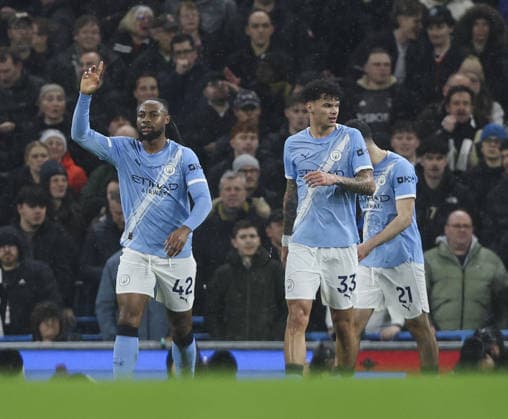 Manchester City v Fulham , FA Premier League 11.02.26 Manchester City v Fulham , FA Premier League Bradley Ormesher The Times Antoine Semenyo of Manchester City scores and celebrates scoring his teams opening goal of the match 1-0  Copyright: xBradleyxOrmesherx NINTCHDBPICT001058255239