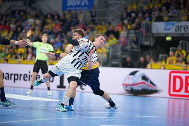 RECORD DATE NOT STATED Szene mit Steven Plucnar Jacobsen (9; Rhein Neckar Löwen) Rhein Neckar Löwen vs THW Kiel