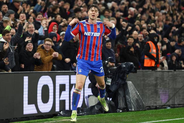 11th February 2026; Selhurst Park, Selhurst, London, England; Premier League Football, Crystal Palace versus Burnley; J& xf8;rgen Strand Larsen of Crystal Palace scores and celebrates in the 17th minute for 1-0  IanxStephen Content restricted for UK based newspaper