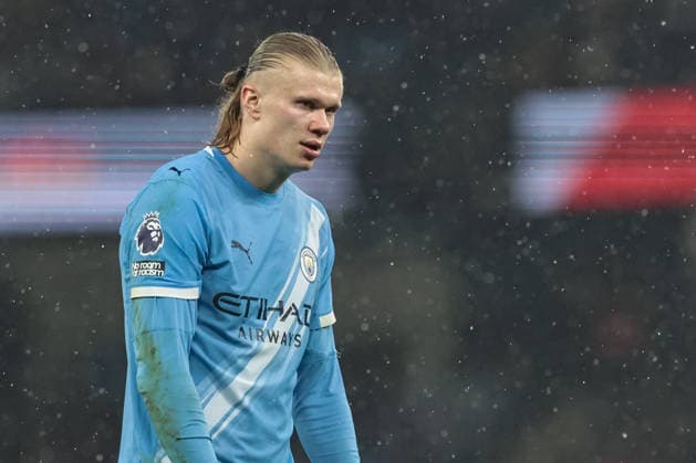 Premier League Manchester City v Fulham Erling Haaland of Manchester City during the Premier League match Manchester City vs Fulham at Etihad Stadium, Manchester, United Kingdom on 11 February 2026 (Photo by Mark Cosgrove News Images) Manchester Etihad Stadium Greater Manchester United, ManU Kingdom Copyright: xMarkxCosgrove NewsxImagesx