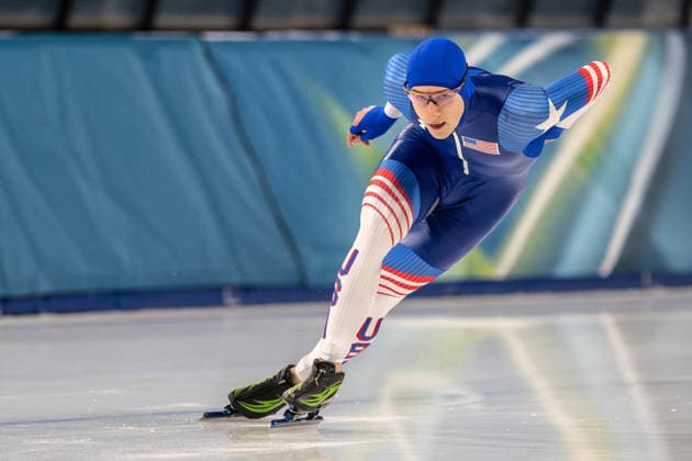 February 11, 2026, Milan, Lombardy, Italy: February 11, 2026: Team USA Speed Scater JORDAN STOLZ on his way to a gold medal in the Milano Cortina 2026 Winter Olympics in the Men s 1000m at the Milano Speed Scating Stadium. Olympics 2026: Milano Cortina: - February 11, 2026  - ZUMAh234 20260211_oly_h234_001 Copyright: xMarkxEdwardxHarrisx