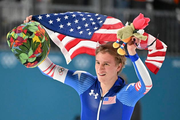 Jordan Stolz (USA), First Place, Gold Medal, Speed skating, Eisschnelllauf Men s 1000m final at the Milano Ice hockey, Eishockey Park during the Milano Cortina 2026 Olympic Winter games, Winterspiele,Spiele, Summer games 11 February 2026, Milan, Italy. Noxthirdxpartyxsales  aflo_319388875