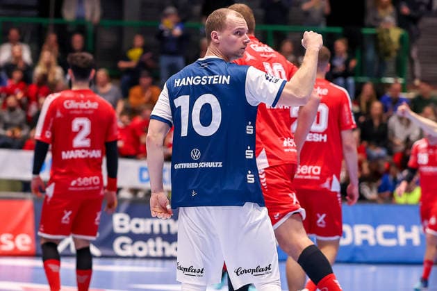 11.02.2026, Handball, 1.HBL, Bergischer HC - MT Melsungen, 20. Spieltag, Uni-Halle Wuppertal: Fynn Hangstein (BHC 10) jubelnd Nordrhein-Westfalen Deutschland