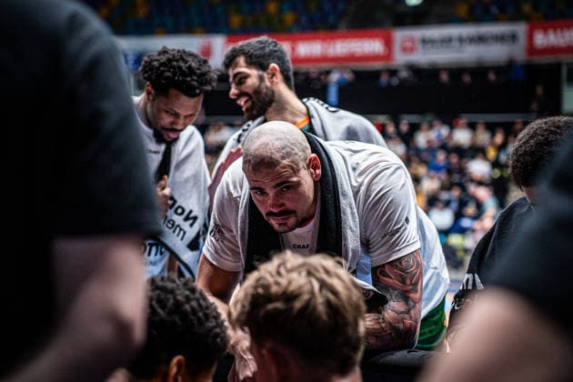 11.02.2026, xhfmx, Basketball easyCredit BBL Bundesliga, Frankfurt Skyliners - VET-CONCEPT Gladiators Trier Maik Zirbes (VET-Concept Gladiators Trier) (DFL DFB REGULATIONS PROHIBIT ANY USE OF PHOTOGRAPHS as IMAGE SEQUENCES and or QUASI-VIDEO) Frankfurt am Main