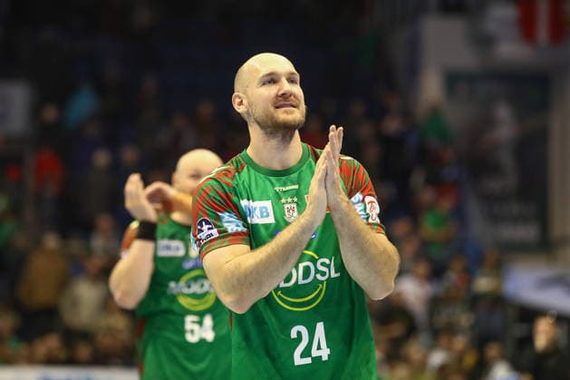 11.02.2026, xtgx, Handball, Daikin HBL, SC Magdeburg - TBV Lemgo v.l. Christian O Sullivan (Magdeburg, 24) Jubel ueber den Sieg, Jubel nach Spielende Magdeburg