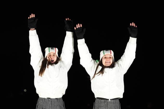 Italy s gold medalists Andrea Voetter and Simon Kainzwaldner, celebrate after the women s doubles luge competitions at the 2026 Winter Olympics, in Cortina d Ampezzo, Italy, Wednesday, Feb. 11, 2026. (Photo Spada LaPresse)  Copyright: xSpada LaPressex