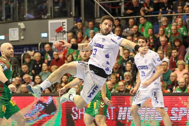 11.02.2026, xgox, Handball - Daikin HBL SC Magdeburg - TBV Lemgo-Lippe emspor, v.l. Tim Suton (Lemgo, 23) wirft Tor, Torschuetze, erzielt Tor, Treffer, scores the goal Magdeburg