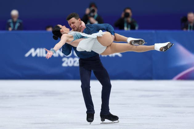 Charlene Guignard Marco Fabbri (ITA) during the Olympic Winter games, Winterspiele,Spiele, Summer games Milano-Cortina 2026, Figure skating, Eiskunstlauf Ice Dance on February 11, 2026 at Milano Ice Skating Arena in Milan  Copyright: xFabrizioxCarabelli IPAxSportx xipa-agency.netx xx IPA_71334714 IPA_Agency_IPA71334714