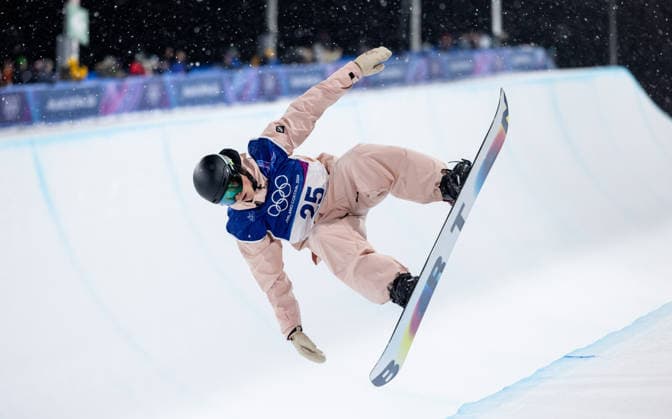 OLYMPICS - Winter Olympic Games, Olympische Spiele, Olympia, OS Milano Cortina 2026 BORMIO,ITALY,11.FEB.26 - OLYMPICS, SNOWBOARD - Winter Olympic Games Milano Cortina 2026, halfpipe, qualification, men. Image shows Florian Lechner (AUT).  GEPAxpictures xHaraldxSteiner