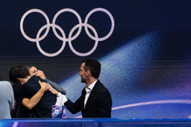 260211 Guillaume Cizeron and Laurence Fournier Beaudry of France celebrates after competing in the Figure skating, Eiskunstlauf ice dance - free dance program during day 5 of the 2026 Winter Olympics on February 11, 2026 in Milan. Photo: Emma Wallskog BILDBYRAN kod EW EW0627 konstakning figure skating kunstlop Olympic Games, Olympische Spiele, Olympia, OS olympics winter olympics os ol olympiska spel vinter-os olympiske leker milano cortina 2026 milan cortina 2026 milano cortina 2026 olympic games milano cortina 2026 winter olympic games milano cortina-os milano cortina-ol vinter-ol 5 bbeng isdans ice dance jubel *** 260211 Guillaume Cizeron and Laurence Fournier Beaudry of France celebrates after competing in the figure skating ice dance free dance program during day 5 of the 2026 Winter Olympics on February 11, 2026 in Milan Photo Emma Wallskog BILDBYRAN kod EW EW0627 konstakning figure skating kunstlop olympic games olympics winter olympics os ol olympiska spel vinter os olympiske leker milano cortina 2026 milan cortina 2026 milano cortina 2026 olympic games milano cortina 2026 winter olympic games milano cortina os milano cortina ol vinter ol 5 bbeng isdans ice dance jubel  Copyright: EMMAxWALLSKOG BB260211EW075