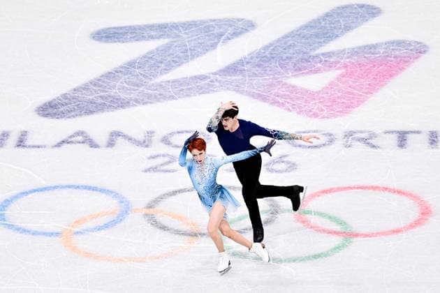 Evgeniia LOPAREVA & Geoffrey BRISSAUD (FRA), during Ice Dance Free Dance, at the Olympic Winter games, Winterspiele,Spiele, Summer games Milano Cortina 2026, at Milano Ice Skating Arena, on February 11, 2026 in Milan, Italy. Noxthirdxpartyxsales  aflo_319403915