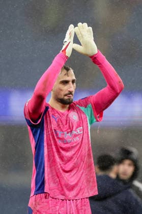 11th February 2026; Etihad Stadium, Manchester, Lancashire, England; Premier League Football, Manchester City versus Fulham; Goalkeeper Gianluigi Donnarumma of Manchester City after the 3-0 win  RogerxEvans Content restricted for UK based newspaper