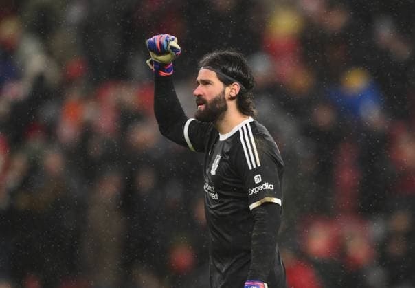 Alisson Becker goalkeeper for Liverpool celebrates after full time Sunderland v Liverpool, Premier League, Football, Stadium of Light, Sunderland, UK - 11 Feb 2026Sunderland Stadium of Light United Kingdom EDITORIAL USE ONLY No use with unauthorised audio, video, data, fixture lists, club league logos or live services. Online in-match use limited to 120 images, no video emulation. No use in betting, games or single club league player publications. Copyright: xRichardxLee Shutterstockx 16540365y