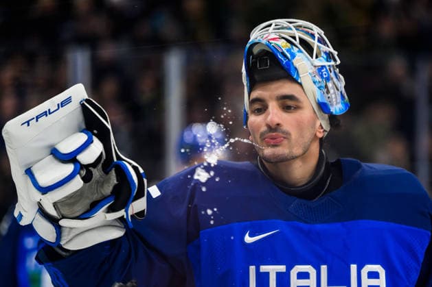 260211 Davide Fadani of Italy in the men s Ice hockey, Eishockey game between Sweden and Italy during day 5 of the 2026 Winter Olympics on February 11, 2026 in Milan. Photo: Carl Sandin BILDBYRAN kod CS CS0870 ishockey ice hockey Olympic Games, Olympische Spiele, Olympia, OS olympics winter olympics os ol olympiska spel vinter-os olympiske leker milano cortina 2026 milan cortina 2026 milano cortina 2026 olympic games milano cortina 2026 winter olympic games milano cortina-os milano cortina-ol vinter-ol 5 bbeng sverige sweden italien italy *** 260211 Davide Fadani of Italy in the men s ice hockey game between Sweden and Italy during day 5 of the 2026 Winter Olympics on February 11, 2026 in Milan Photo Carl Sandin BILDBYRAN kod CS CS0870 ishockey ice hockey olympic games olympics winter olympics os ol olympiska spel vinter os olympiske leker milano cortina 2026 milan cortina 2026 milano cortina 2026 olympic games milano cortina 2026 winter olympic games milano cortina os milano cortina ol vinter ol 5 bbeng sverige sweden italien italy  Copyright: CARLxSANDIN BB260211CS203