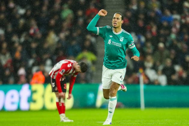 Sunderland v Liverpool, Premier League Virgil van Dijk Of Liverpool scores a GOAL 0-1 and celebrates during the Sunderland v Liverpool Premier League match at the Stadium of Light, Sunderland, England on 11 February 2026 Credit: Lee Keuneke Every Second Media Editorial use only. All images are copyright Every Second Media Limited. No images may be reproduced without prior permission. All rights reserved. Premier League and Football League images are subject to licensing agreements with Football DataCo Limited. see https: www.football-dataco.com Copyright: xIMAGO EveryxSecondxMediax ESM-1795-0074 LeexKeunekex xEveryxSecondxMediax