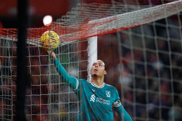 Sunderland v Liverpool, Premier League Virgil van Dijk of Liverpool retrieves the ball during the Premier League match between Sunderland and Liverpool at the Stadium Of Light, Sunderland, UK on 11 February 2026. Sunderland Stadium Of Light Tyne and Wear UK Editorial use only DataCo restrictions apply See www.football-dataco.com , Copyright: xCraigxCowanx PSI-23731-0095