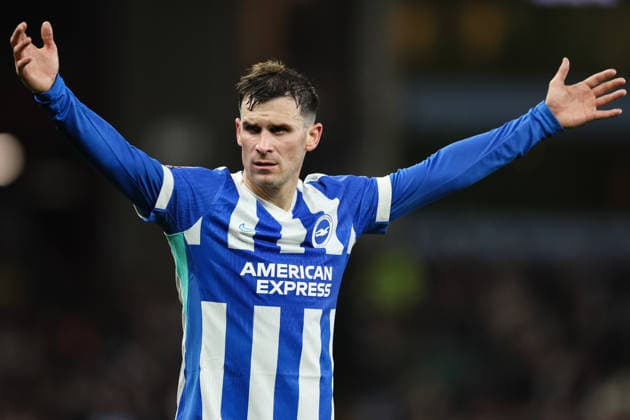 Birmingham, England, 11th February 2026. Pascal Groß of Brighton and Hove Albion during the Aston Villa vs Brighton and Hove Albion Premier League match at Villa Park, Birmingham. Picture credit should read: Gareth Evans Sportimage EDITORIAL USE ONLY. No use with unauthorised audio, video, data, fixture lists, club league logos or live services. Online in-match use limited to 120 images, no video emulation. No use in betting, games or single club league player publications. SPI_063_GE_AVL_vs_BHA SPI-4521-0063