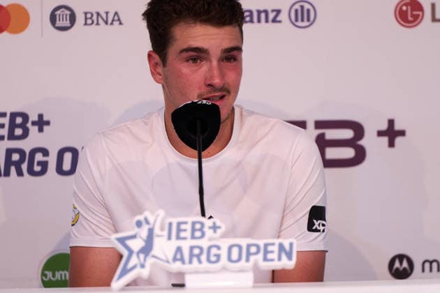 Joao Fonseca of Brazil at press conference, PK, Pressekonferenz after his loss to Alejandro Tabilo of Chile of the second round match of Argentina Open at Buenos Aires Lawn Tennis Club on February 11, 2026 in Buenos Aires, Argentina. (Photo by Camilla Stolen, Imago) Buenos Aires Buenos Aires Copyright: xCamillaxStolenx L1107474